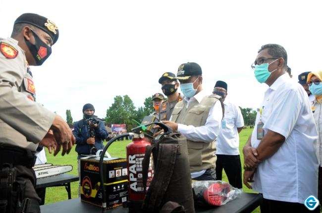 Lombok Barat Apel Gelar Pasukan Kesiapsiagaan Bencana